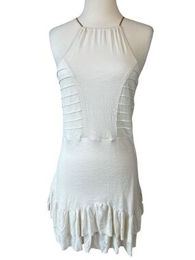Nordstroms Piper Project Sleeveless Boho Leather Strap Ruffle Skirt Dress